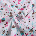 Cute Ice Cream Pattern Polyester Jersey Fabric